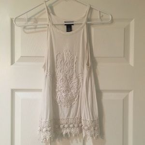 White lace tank top